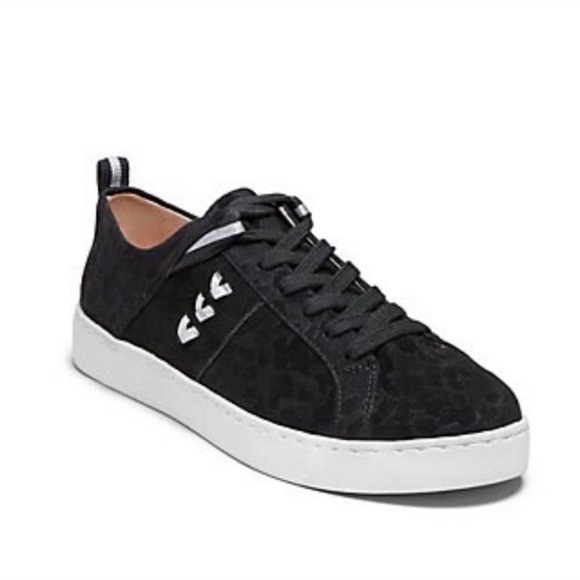 Jack Rogers Ainsley Leather Cheetah Textured Sneaker - Picture 1 of 8